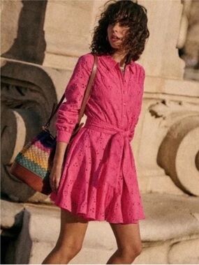 Sezane Sol Dress Pink Women’s 34 FR/2 US